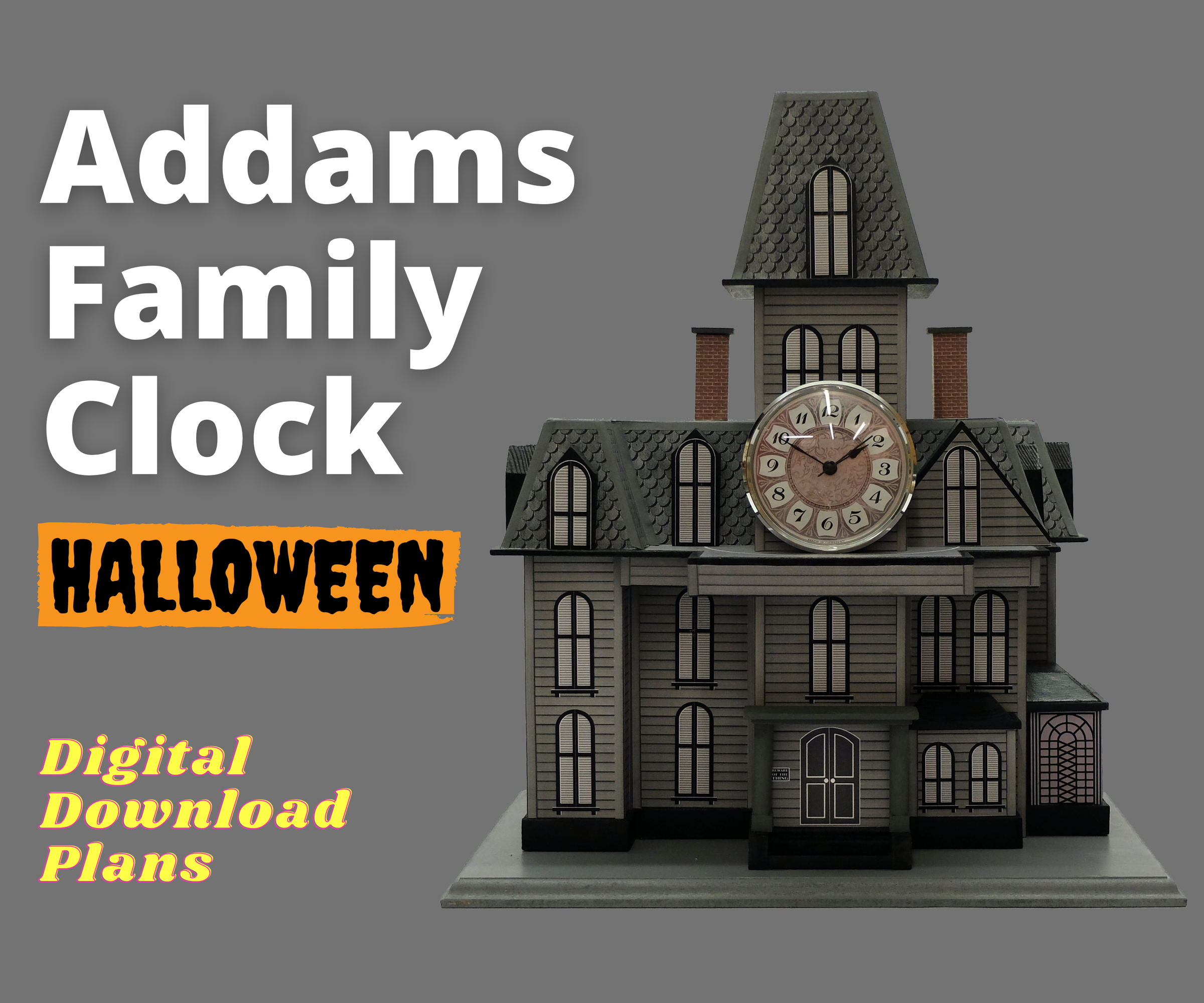 Addams Family Clock - Small Replica - Easy to Make