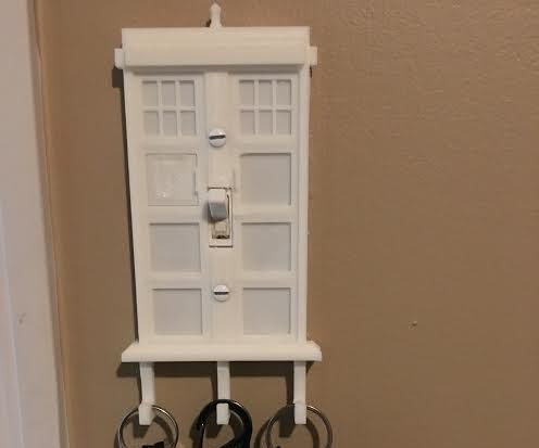 3D Printed Key Hook Tardis Light Switch - Dr Who