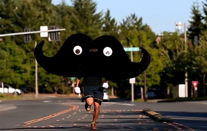 Mustache Mascot Costume