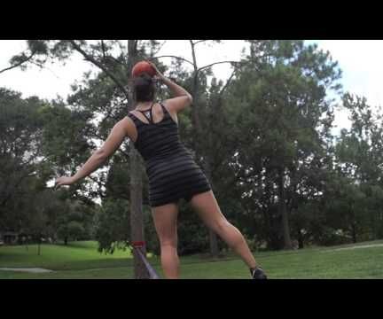 How to increase your balance on a slackline with a pumpkin