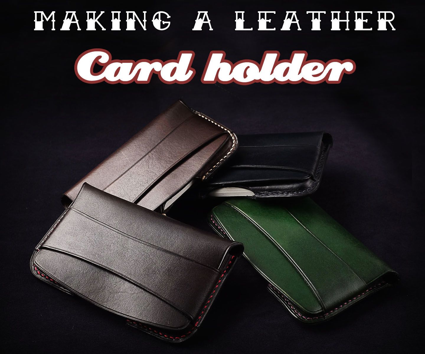 Making a leather card holder by hand