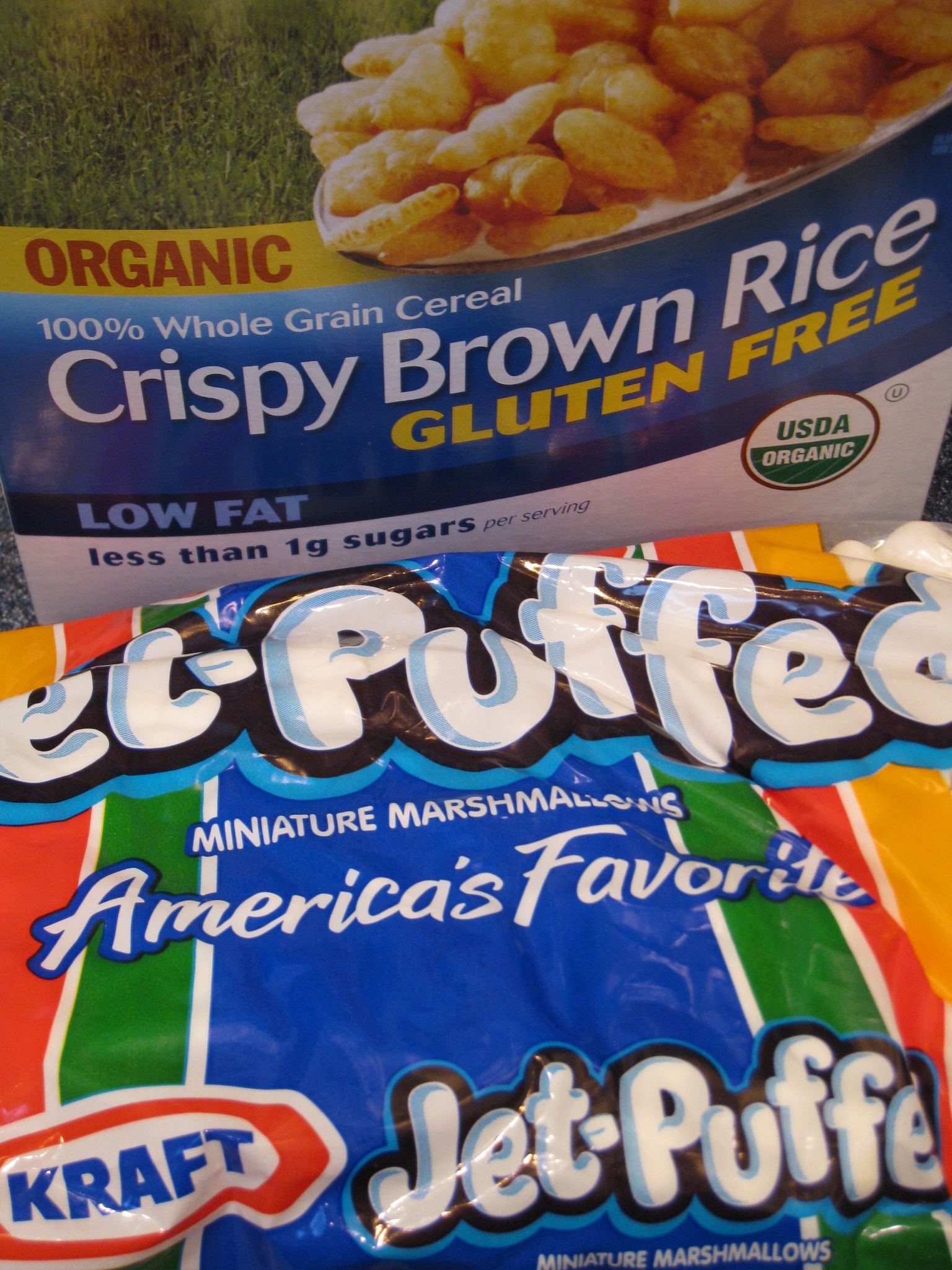 Brown Puffed Rice Treats (aka Rice Krispies Treats)