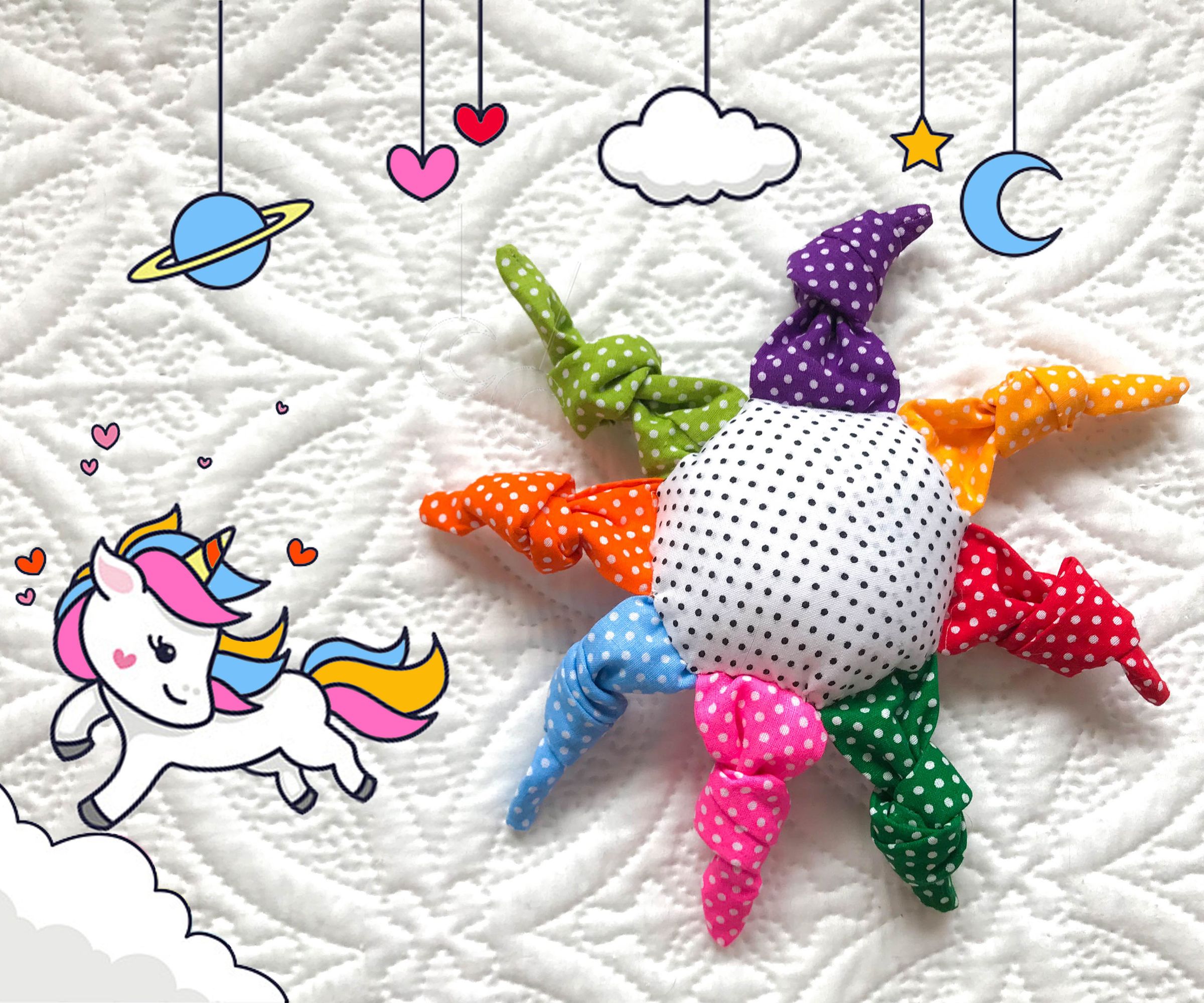 Rainbow Sun Baby Toy Rattle