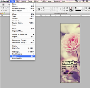 Step 10: Print Your Bookmark! 