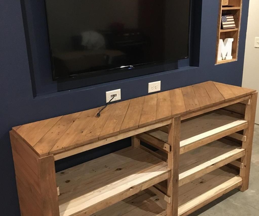 Rustic Pallet Wood Sofa Table