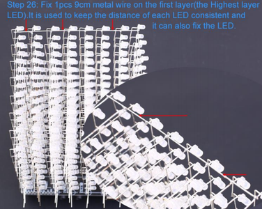 Fix 1pcs 9cm Metal Wire on the First Layer