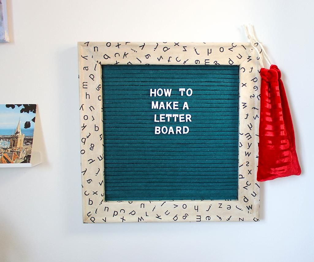 How to Make a Letter Board | DIY Felt Memo Board Project Using Simple Materials