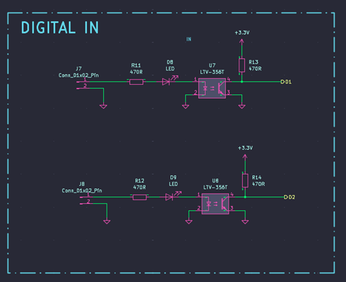 Digital Inputs — Same Isolation Pattern