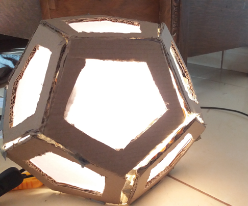 Pentagon Shaped Cardboard Lamp !