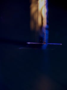 Under UV Light Duct Tape Tripod Compass