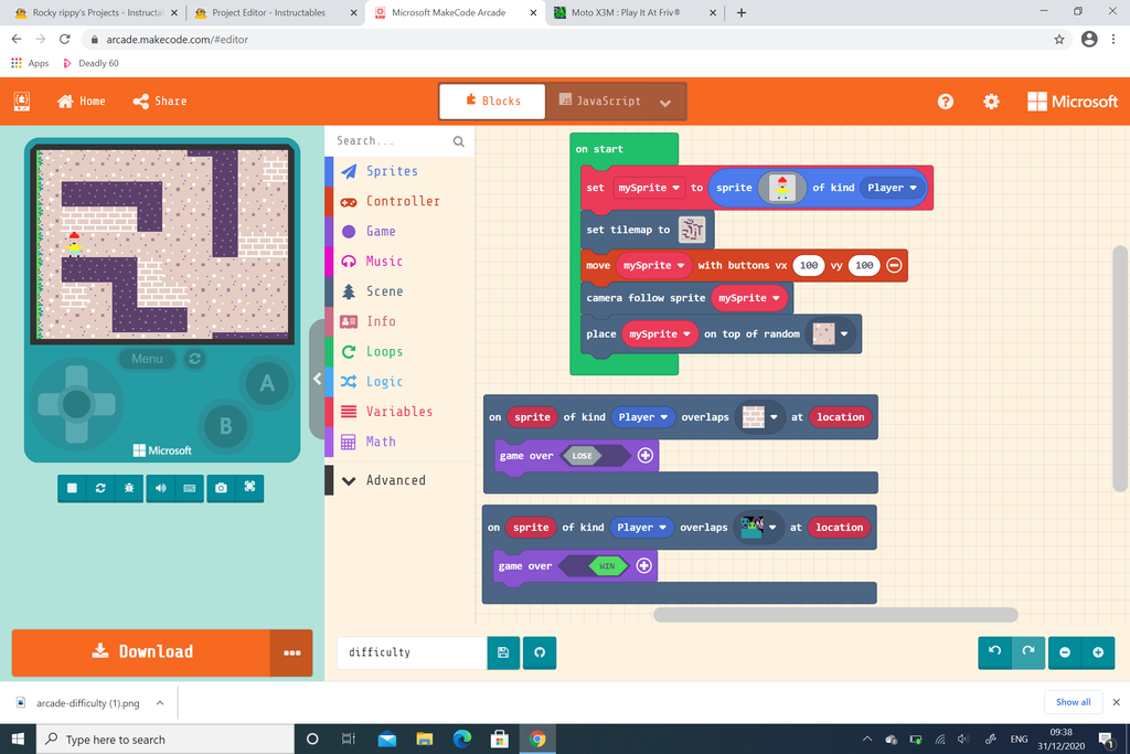 Create a Fun Block Game With MakeCode Arcade : 10 Steps - Instructables
