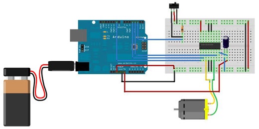 Connect Dc Motor With Arduino and Control in Left and Right