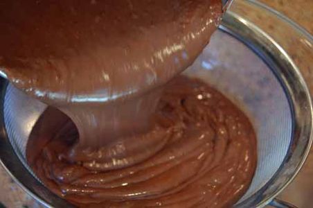 Optional: Pour Pudding Into Sieve