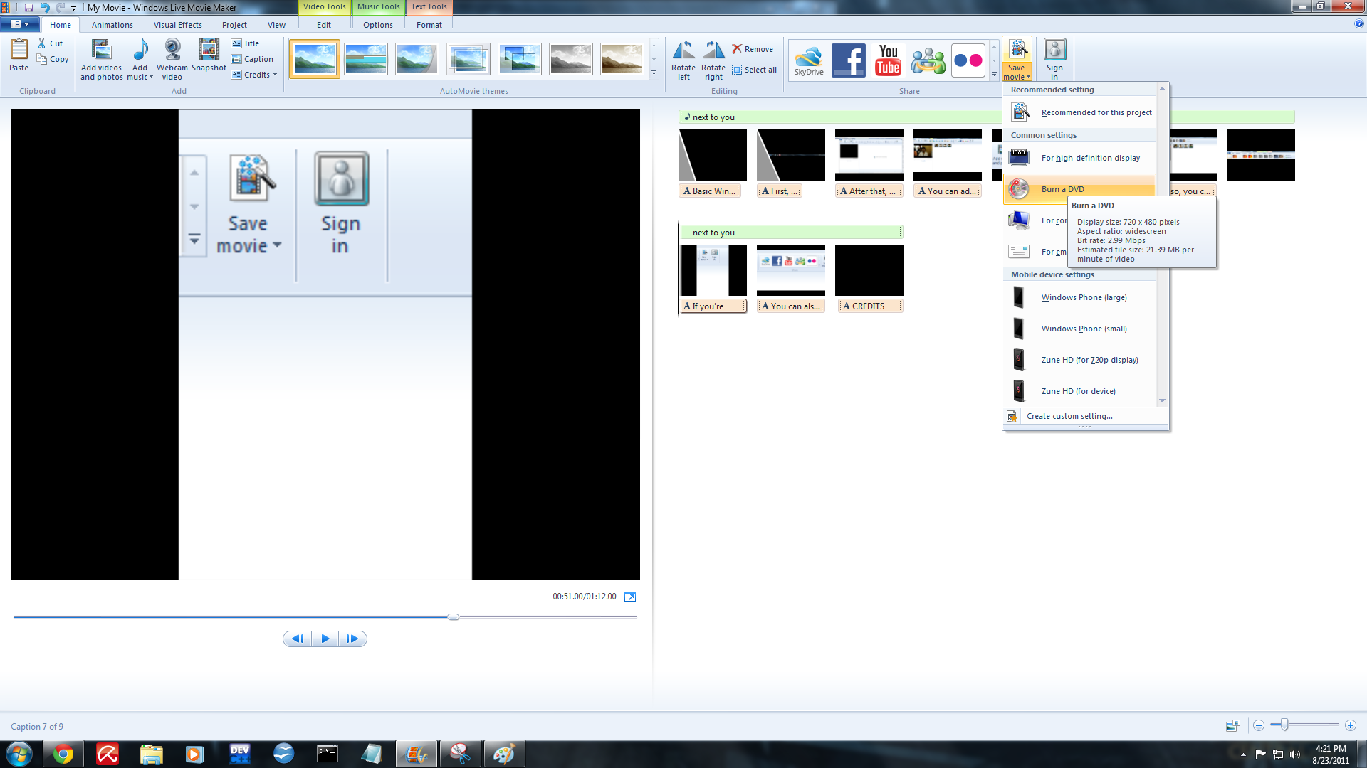 Basic Windows Live Movie Maker