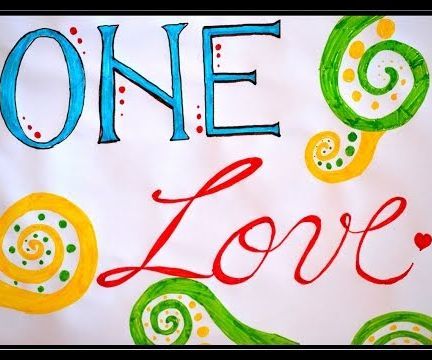DIY Handwriting Lyrics Art - Bob Marley - One Love