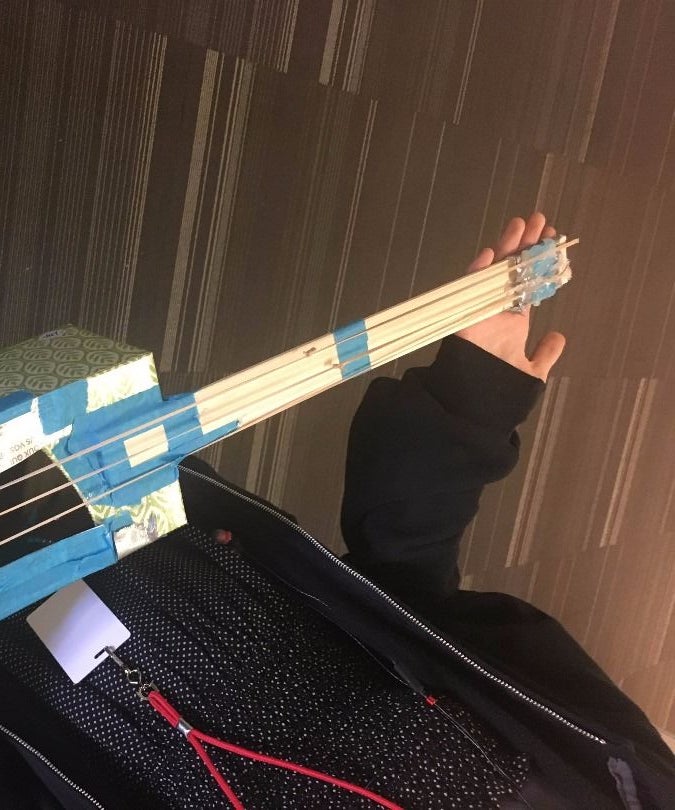 Tissue Box Guitar 4 Steps Instructables