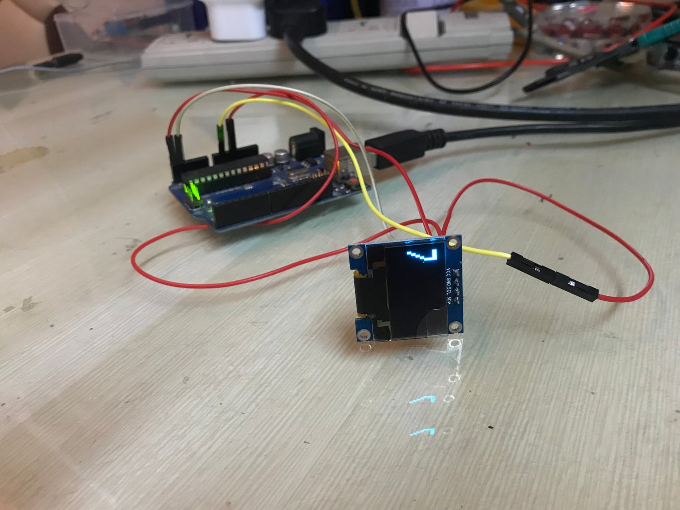 Pedometer Part 1: 128x32 Monochrome Screen and Arduino : 5 Steps ...