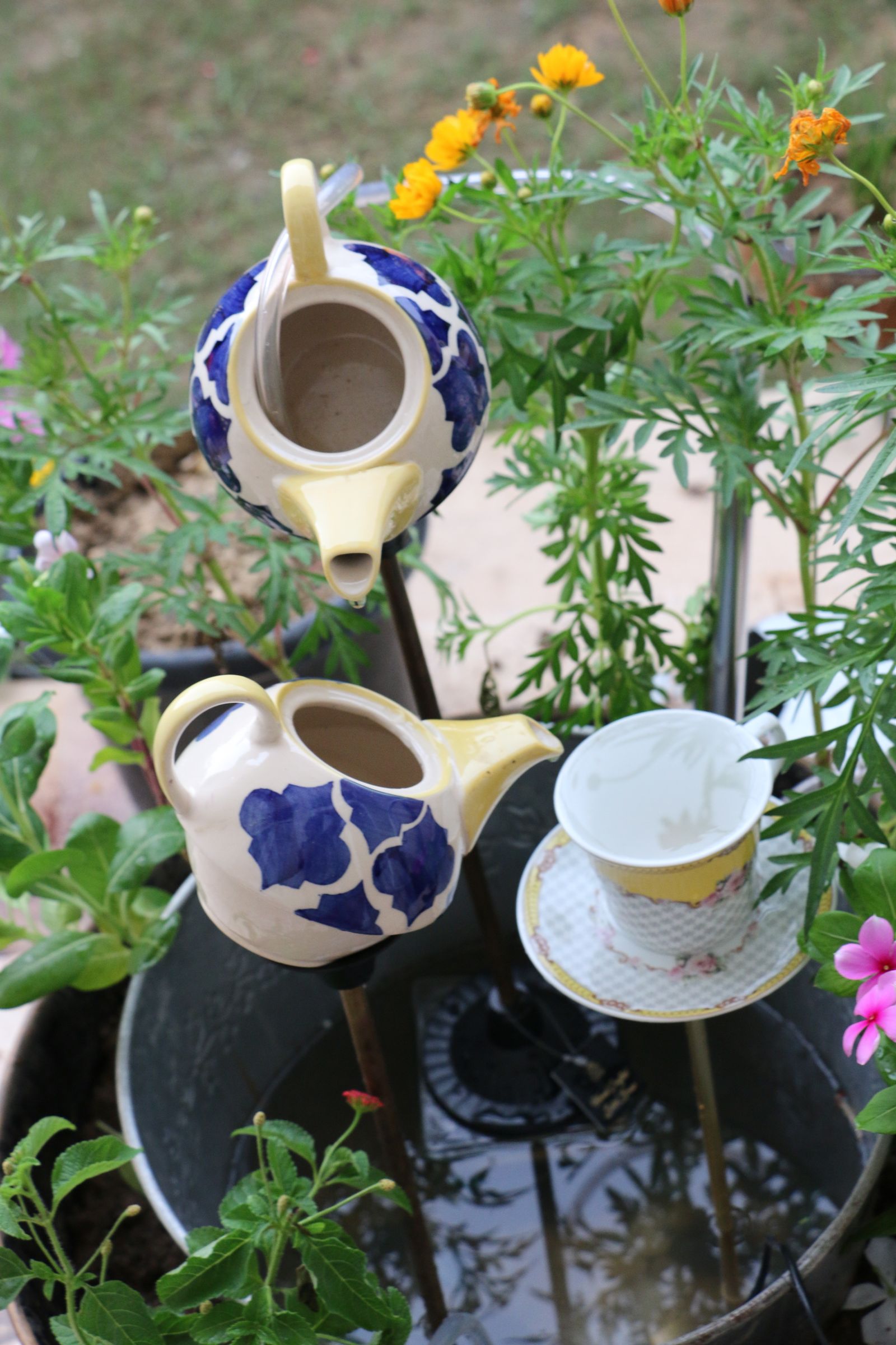 Tea Pot Fountain Planter 4 Steps Instructables