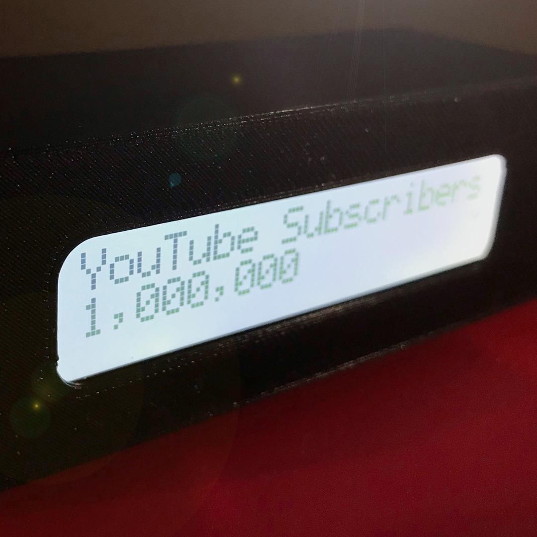 YouTube Subscribers Counter ESP8266 LCD IoT