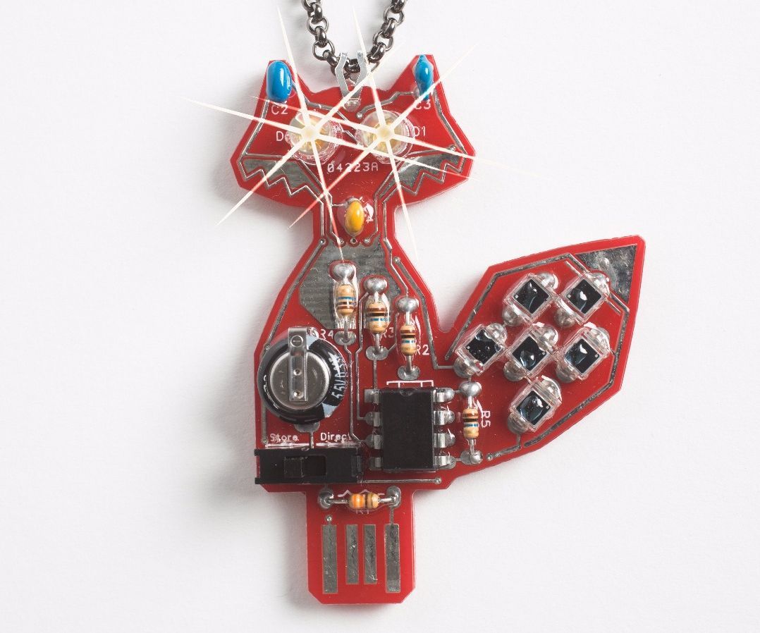 LED Fox pendant, Solar Powered kit