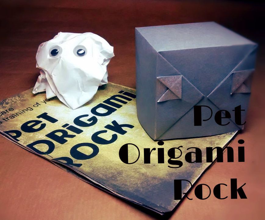 Pet Origami Rock and Manual 
