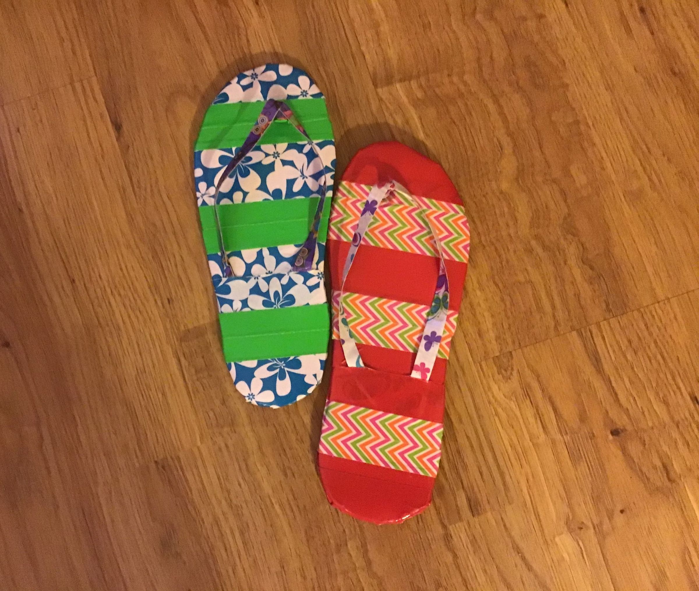 DIY Duct Tape Flip Flops