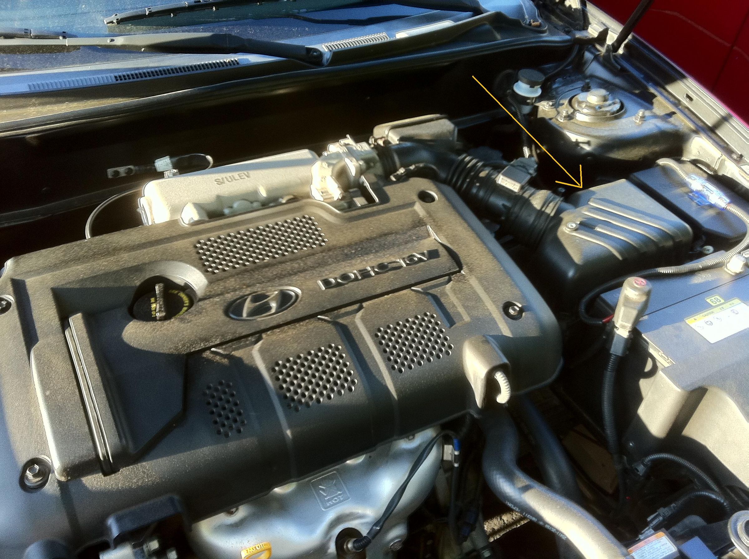 How to Replace the Engine Air Filter on the Hyundai Tiburon 2008 3
