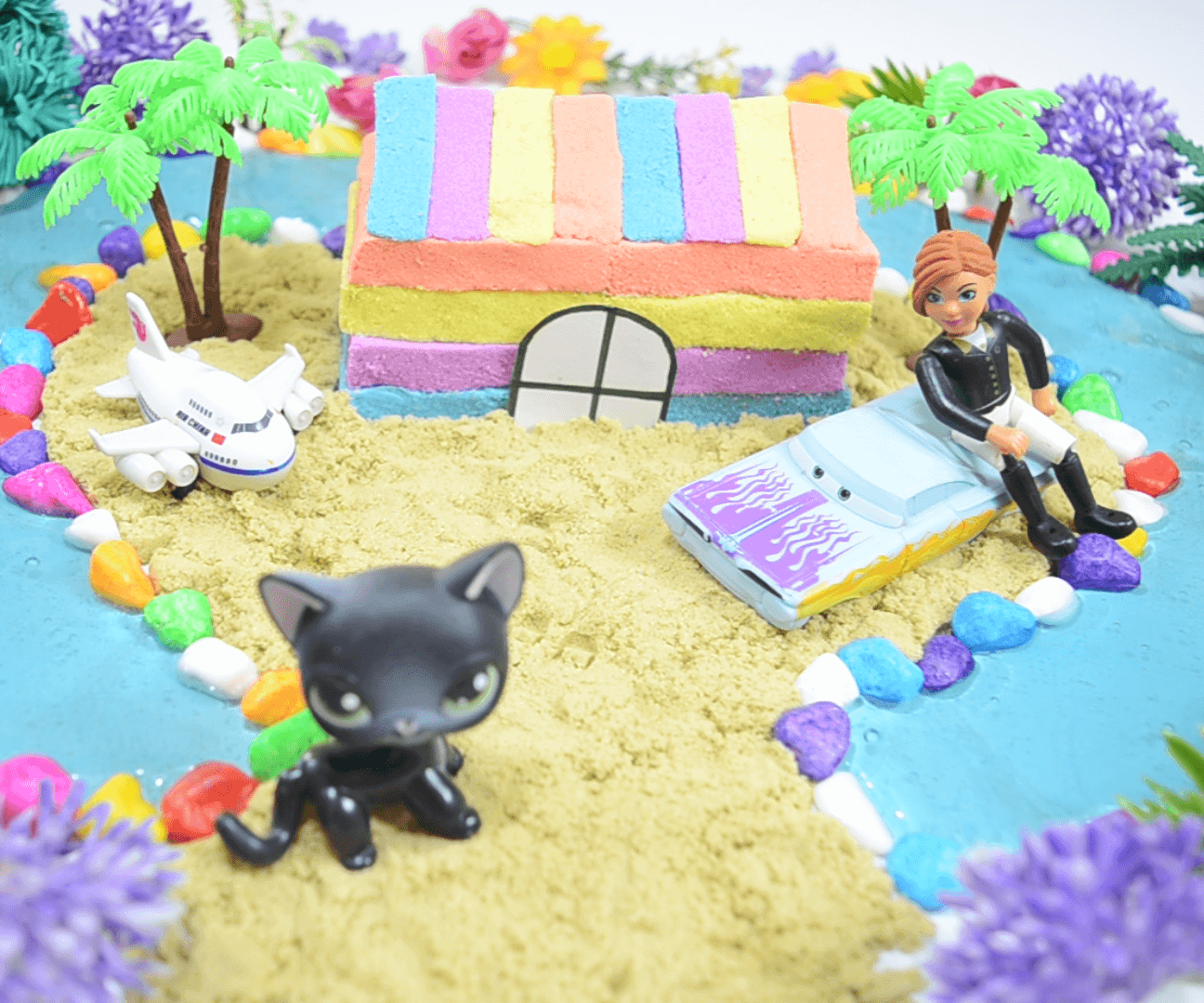 How to Make Kinetic Sand Beautiful Villa | the Old Macdonald Song for Kids