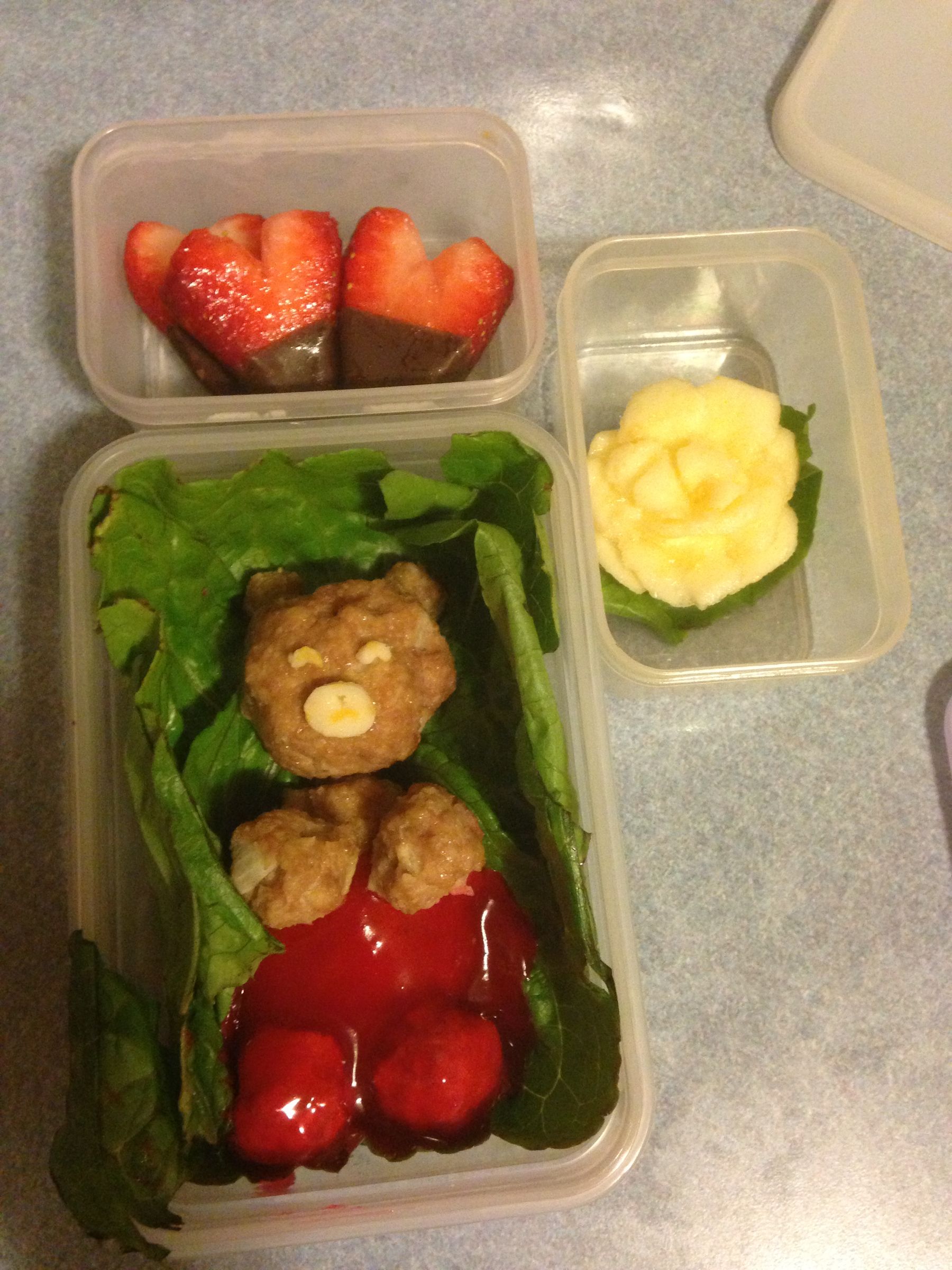 Super Cute Meatball with Sweet and Sour Sauce Lunch