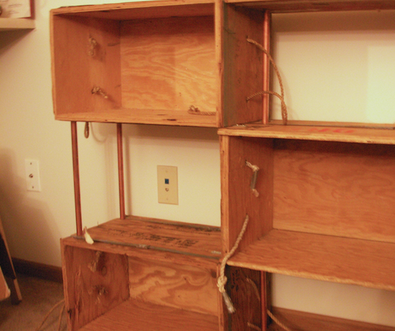 Bookshelf From Wooden Boxes