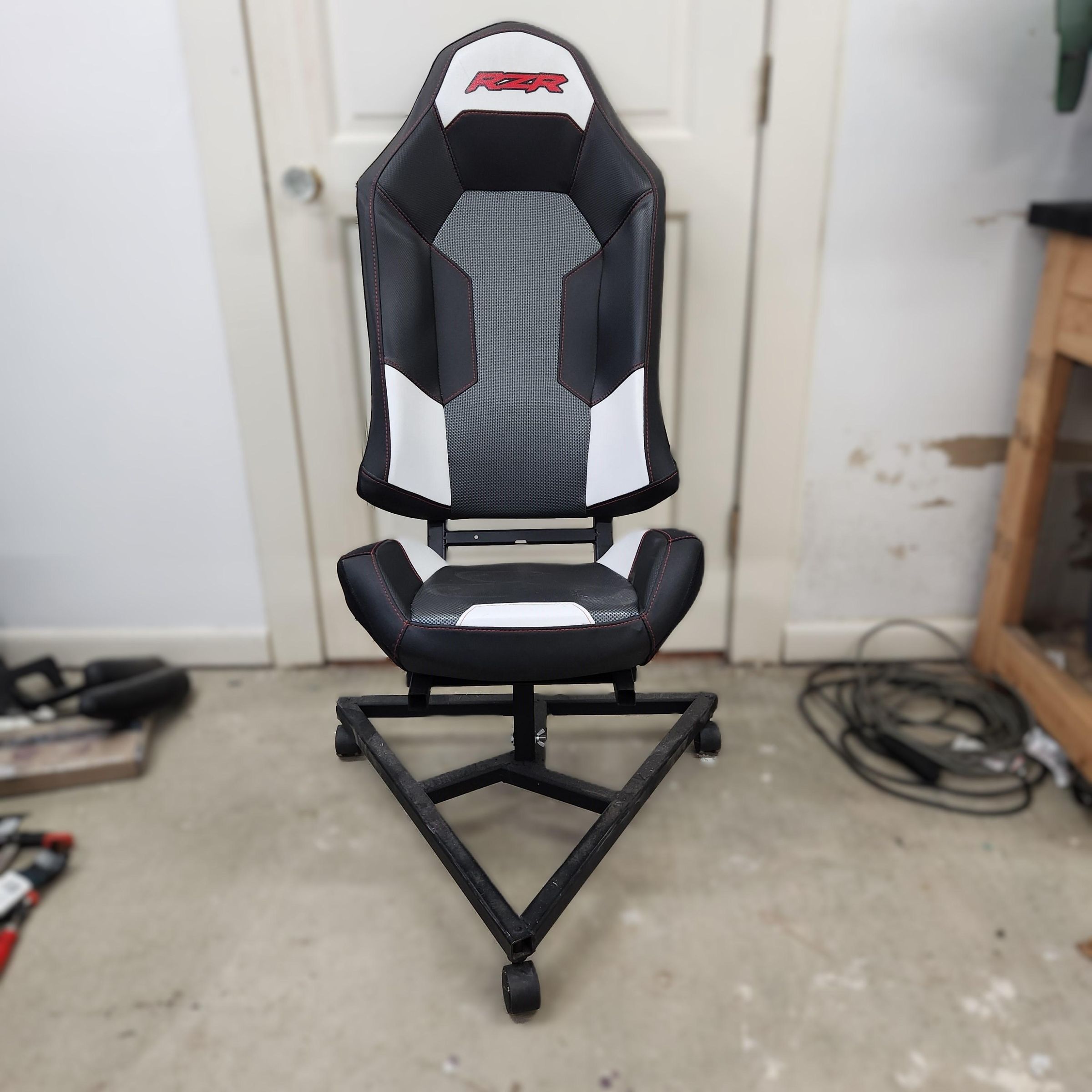 Old Vehicle Seat Into Office Chair 6 Steps Instructables
