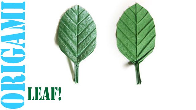 How to Make an Origami Standard Leaf for Roses & Flowers!