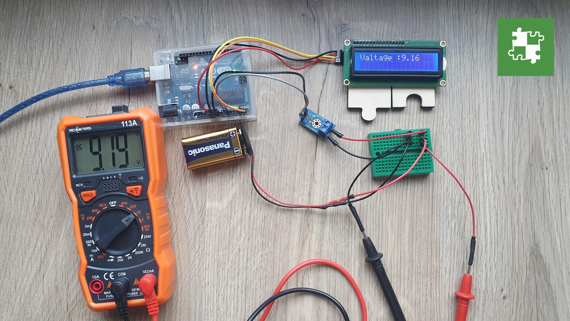 Testing Voltage Sensor : Arduino UNO + HW-Electronic Voltage Sensor ...