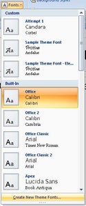 Creating Your Own Font Theme