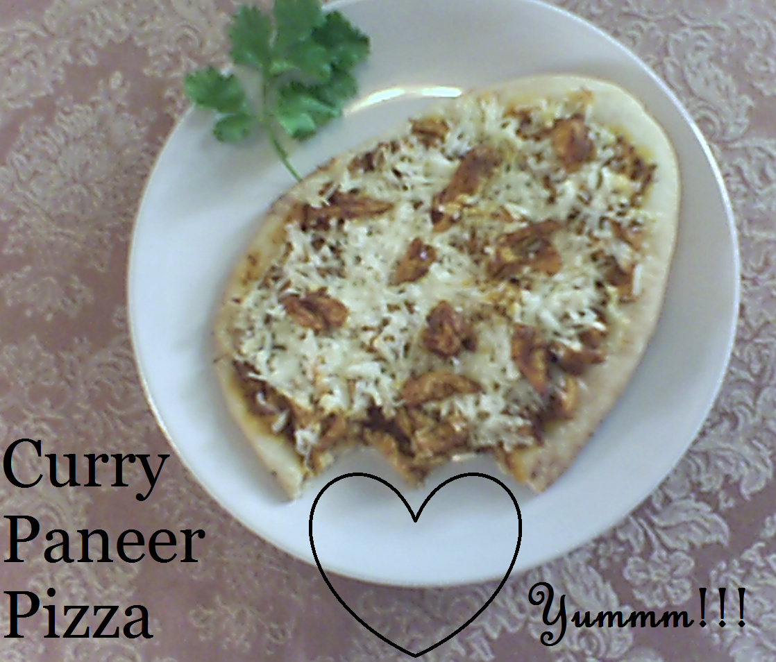 Simple Curry Paneer Pizza