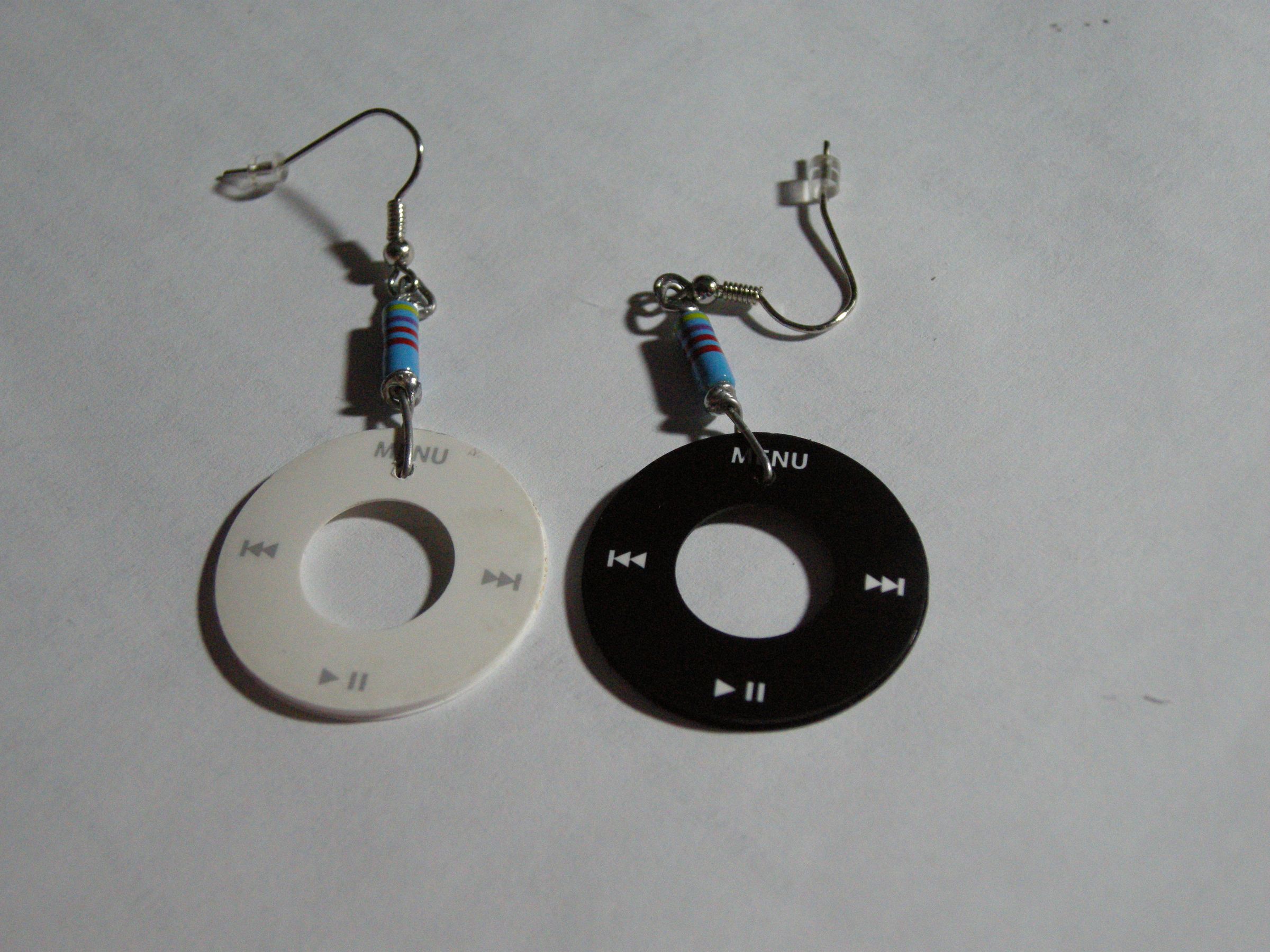 Resistor Click Wheel Earrings