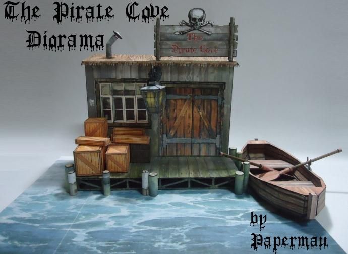 The Pirate Cove Diorama Paper Model