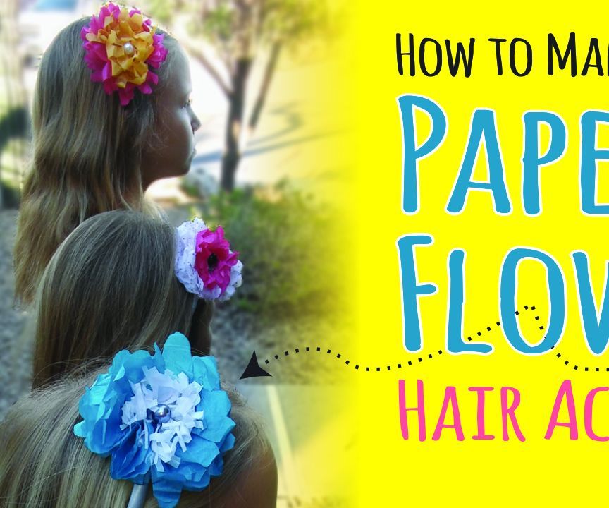 DIY Tissue Paper Flower Hair Accessories Instructables