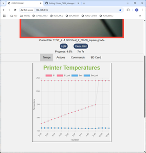 3D Printer Manager and Live Video Stream
