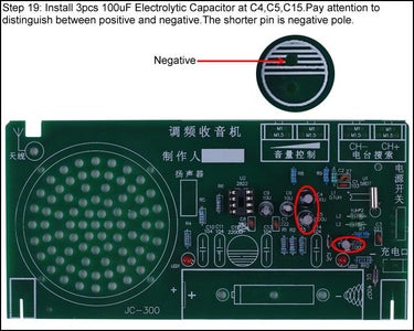 3pcs 100uF Electrolytic Capacitor