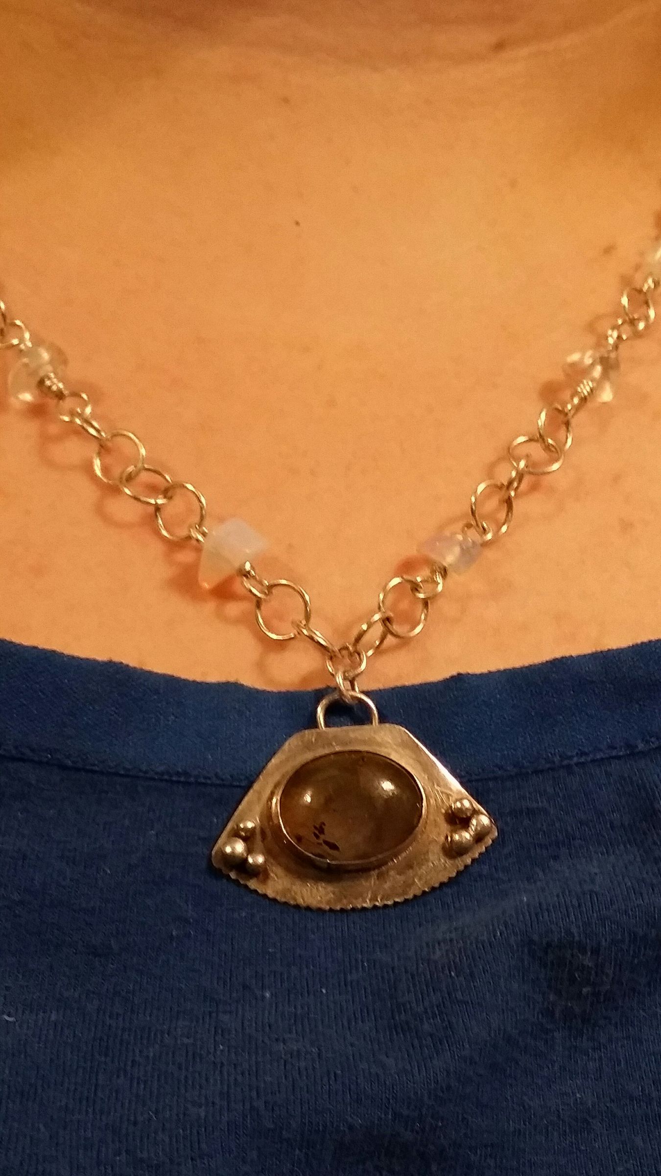 Silver Smithed Pendent and Necklace 