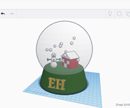 TinkerCAD Snowglobe