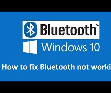 How to Fix Windows 10 Bluetooth Not Working