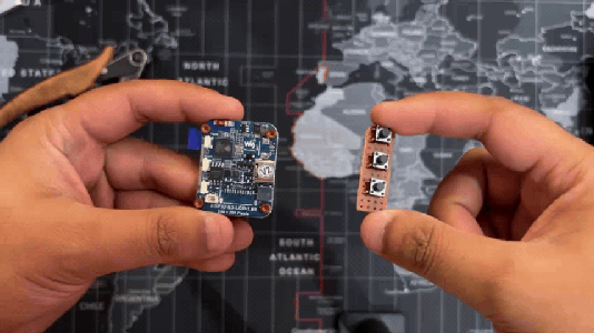 PUSH BUTTON PCB & ESP32 S3 DISPLAY ASSEMBLY