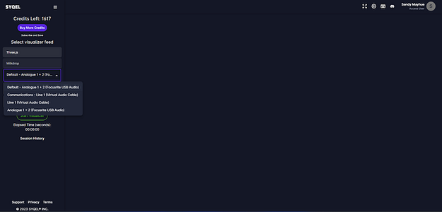 Select Your Playlist, Audio Input, and Audio Preset in SYQEL (Windows)