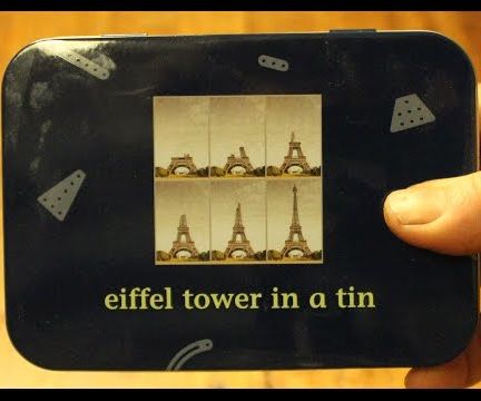 Tinned Eiffel Tower Stop Motion Project With Fireworks and Gardens