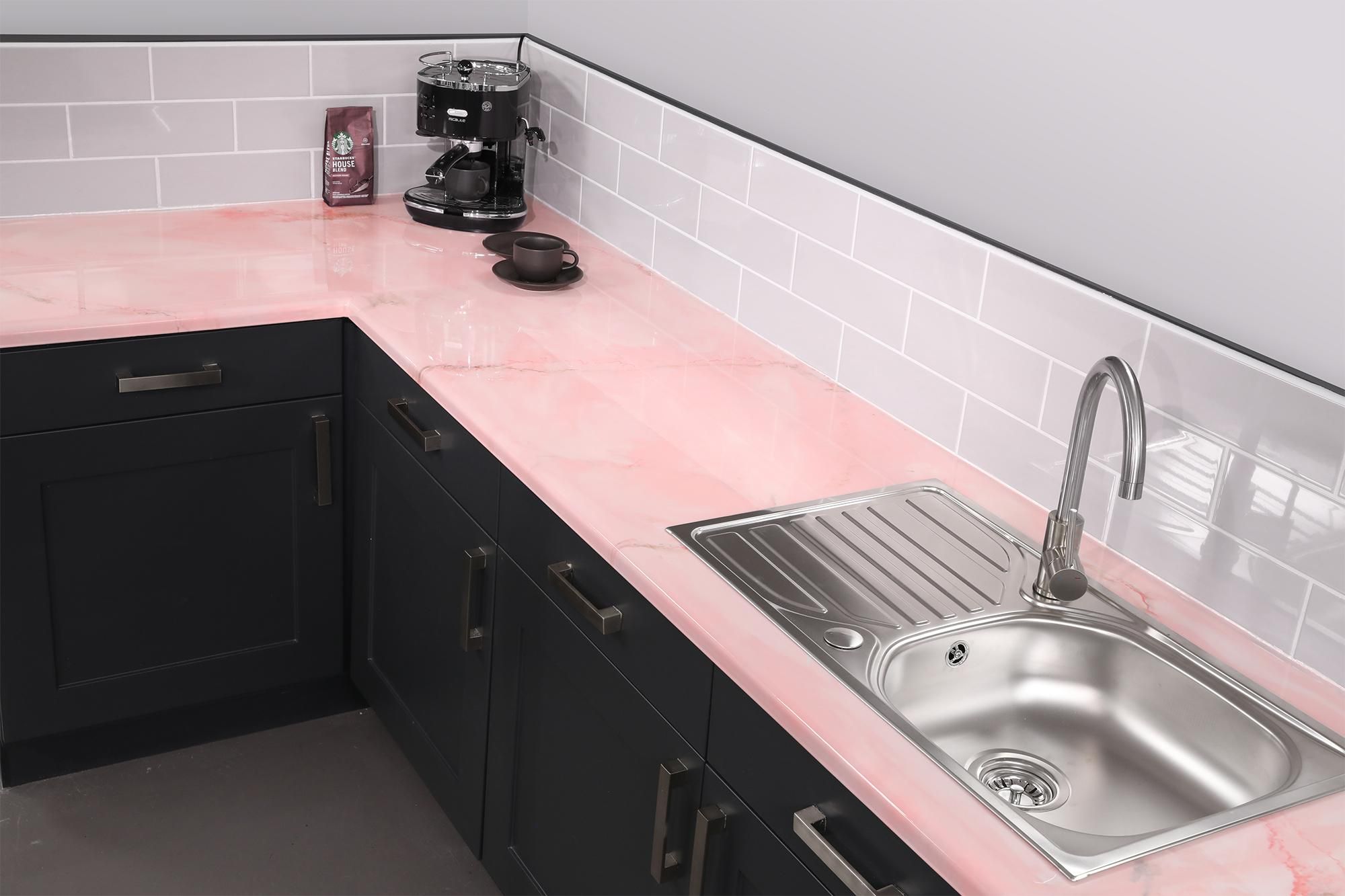 DIY Resin Countertops Using Clear Epoxy Coating Resin and Pigments 11