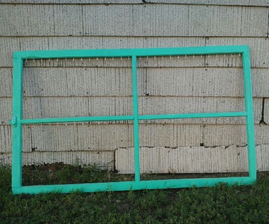 Jewelry Display Made Out of Old Window Frame