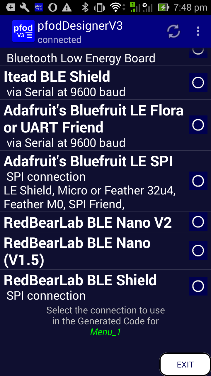 Choosing RedBear BLE Nano V2 As the Target for the Code Generation