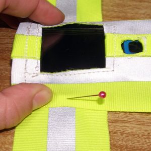 Sewing MP3 Enclosure to Armband